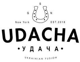 "G", "S", "N", "NEW YORK", "EST. 2018","UDACHA", "UKRAINIAN FUSION" trademark