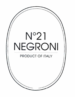 N° 21 NEGRONI PRODUCT OF ITALY trademark