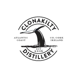 CLONAKILTY DISTILLERY ATLANTIC COAST CO. CORK IRELAND EST 2016 trademark