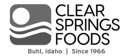 CLEAR SPRINGS FOODS BUHL, IDAHO SINCE 1966 trademark