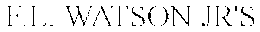 F.L. WATSON JR'S trademark