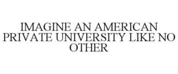 IMAGINE AN AMERICAN PRIVATE UNIVERSITY LIKE NO OTHER trademark