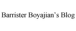 BARRISTER BOYAJIAN'S BLOG trademark