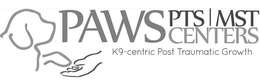 PAWS PTS MST CENTERS K9-CENTRIC POST TRAUMATIC GROWTH trademark