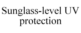 SUNGLASS-LEVEL UV PROTECTION trademark
