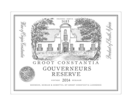 GROOT CONSTANTIA GOUVERNEURS RESERVE VINTAGE 2014 OESJAAR GEKWEEK, GEMAAK & GEBOTTEL OP GROOT CONSTANTIA LANDGOED FOUNDED ·  GESTIG 1685 WINE OF ORIGIN CONSTANLIA PRODUCT OF SOUTH AFRICA trademark