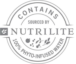 NUTRILITE CONTAINS 100% PHYTO-INFUSED WATER SOURCED BY NUTRILITE trademark
