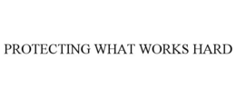 PROTECTING WHAT WORKS HARD trademark