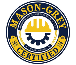 MASON-GREY CERTIFIED USA WWW.MASON-GREY.COM NATIONWIDE ENGINEERING SUPPORT FOR INDUSTRY trademark