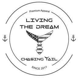 PREMIUM APPAREL LIVING THE DREAM CHASING TAIL SINCE 2017 trademark