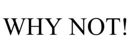 WHY NOT! trademark
