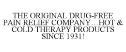 THE ORIGINAL DRUG-FREE PAIN RELIEF COMPANY...HOT & COLD THERAPY PRODUCTS SINCE 1931! trademark