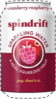 SPINDRIFT CRANBERRY RASPBERRY UNSWEETENED SPARKLING WATER & REAL SQUEEZED FRUIT YUP THAT'S IT trademark