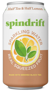 SPINDRIFT HALF TEA & HALF LEMON SPARKLING WATER REAL SQUEEZED FRUIT MADE WITH BREWED BLACK TEA trademark