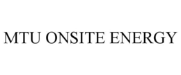 MTU ONSITE ENERGY trademark