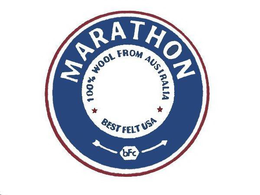 MARATHON 100% WOOL FROM AUSTRALIA BEST FELT USA BFC trademark