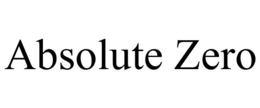 ABSOLUTE ZERO trademark