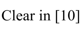CLEAR IN [10] trademark