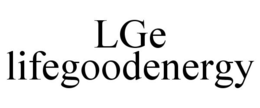 LGE LIFEGOODENERGY trademark