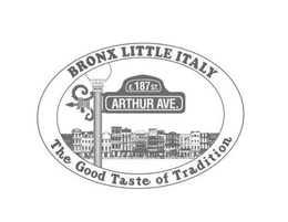 BRONX LITTLE ITALY E. 187 ST ARTHUR AVENUE THE GOOD TASTE OF TRADITION trademark