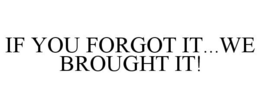 IF YOU FORGOT IT...WE BROUGHT IT! trademark