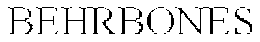 BEHRBONES trademark