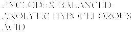 HYCLODEX BALANCED ANOLYTIC HYPOCHLOROUS ACID trademark