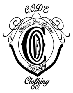C.O.D.E. CHASING OUR DREAMS EARLY CLOTHING CO. CODE trademark