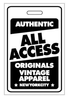 AUTHENTIC ALL ACCESS ORIGINALS VINTAGE APPAREL NEWYORKCITY trademark