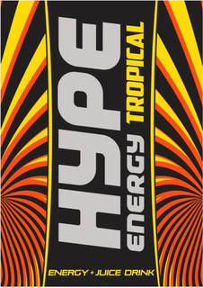 HYPE ENERGY TROPICAL ENERGY + JUICE DRINK trademark