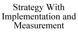 STRATEGY WITH IMPLEMENTATION AND MEASUREMENT trademark