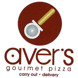 AVER'S GOURMET PIZZA CARRY OUT DELIVERY trademark