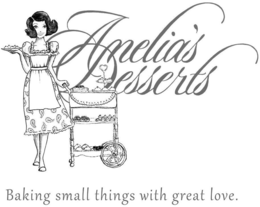AMELIA'S DESSERTS BAKING SMALL THINGS WITH GREAT LOVE. trademark