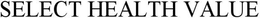 SELECT HEALTH VALUE trademark