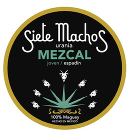 SIETE MACHOS URANIA MEZCAL JOVEN/ESPADÍN 100% MAGUEY HECHO EN MEXICO trademark