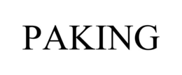 PAKING trademark