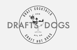 DRAFT COCKTAILS CRAFT HOT DOGS DRAFTS + DOGS PCM ATL GA trademark