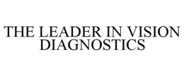 THE LEADER IN VISION DIAGNOSTICS trademark