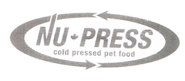 NU PRESS COLD PRESSED PET FOOD trademark