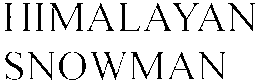 HIMALAYAN SNOWMAN trademark