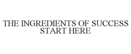 THE INGREDIENTS OF SUCCESS START HERE trademark