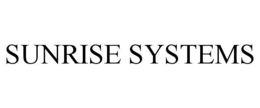 SUNRISE SYSTEMS trademark