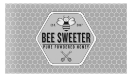 EST. 2017 BEE SWEETER PURE POWDERED HONEY trademark