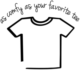 AS COMFY AS YOUR FAVORITE TEE trademark