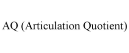AQ (ARTICULATION QUOTIENT) trademark