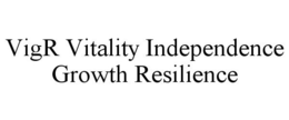 VIGR VITALITY INDEPENDENCE GROWTH RESILIENCE trademark