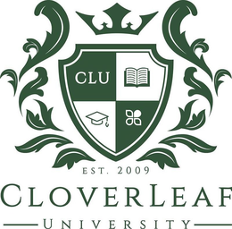 EST. 2009 CLOVERLEAF UNIVERSITY CLU trademark