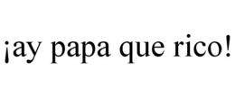 ¡AY PAPA QUE RICO! trademark