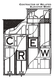 CONTRACTOR OF RELATED ELEVATOR WORK C R E W trademark