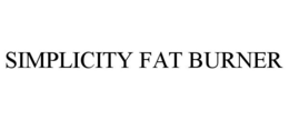 SIMPLICITY FAT BURNER trademark